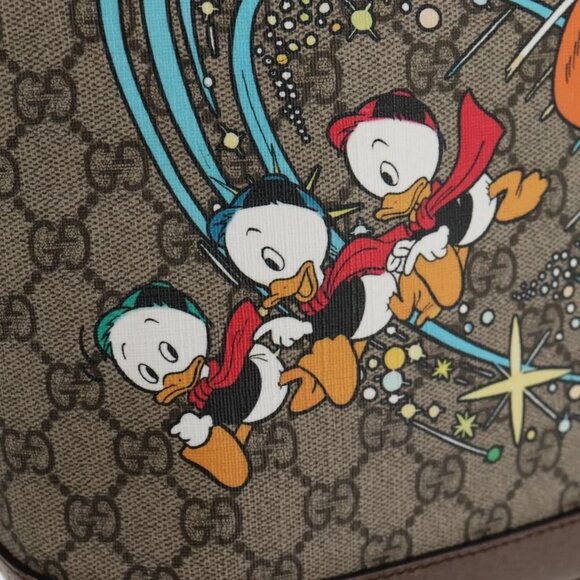 GUCCI GG Supreme Disney Collaboration Backpack PVC Beige Gold 552884 Auth141154M - Picture 9 of 16